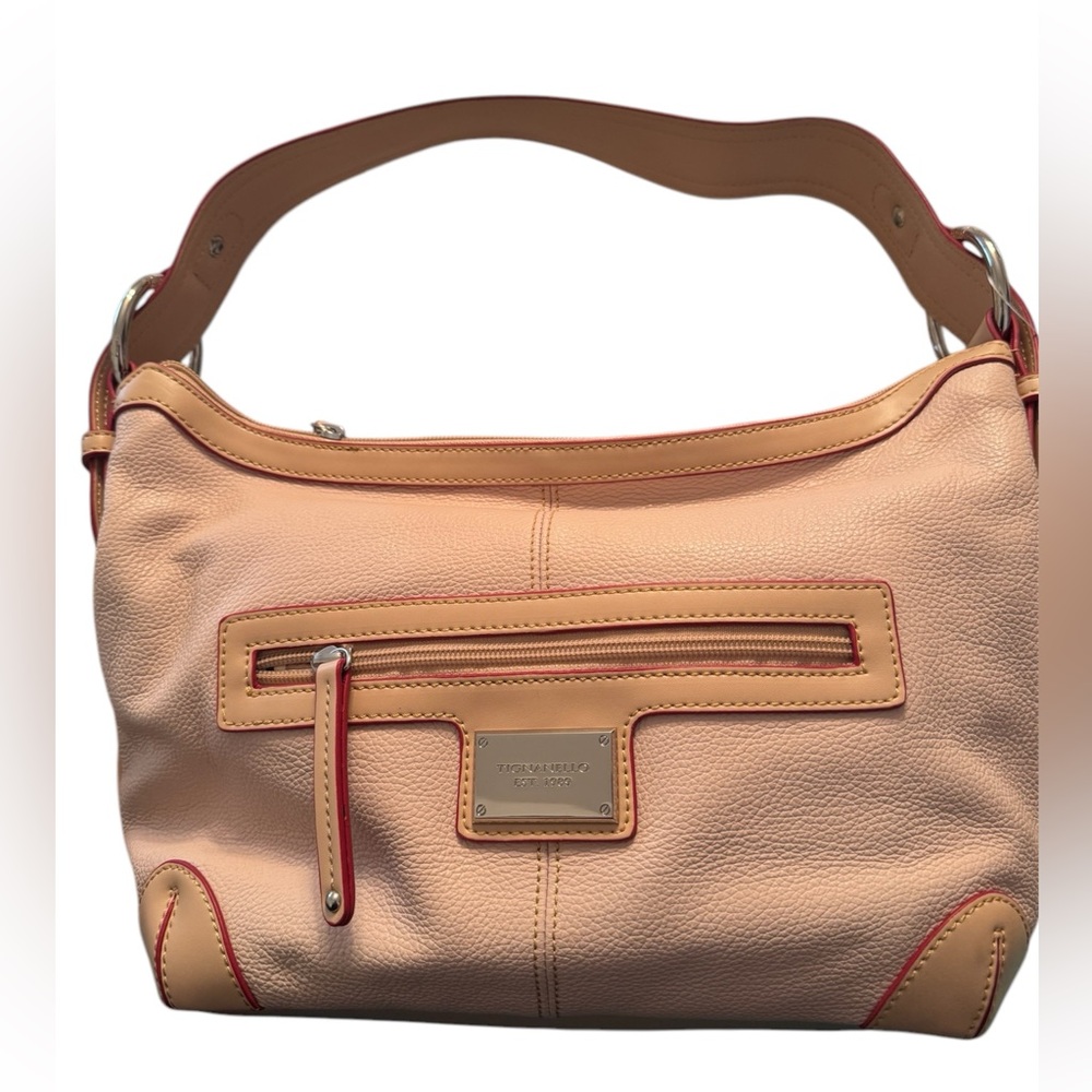 Tignanello light pink and tan leather bag NWT